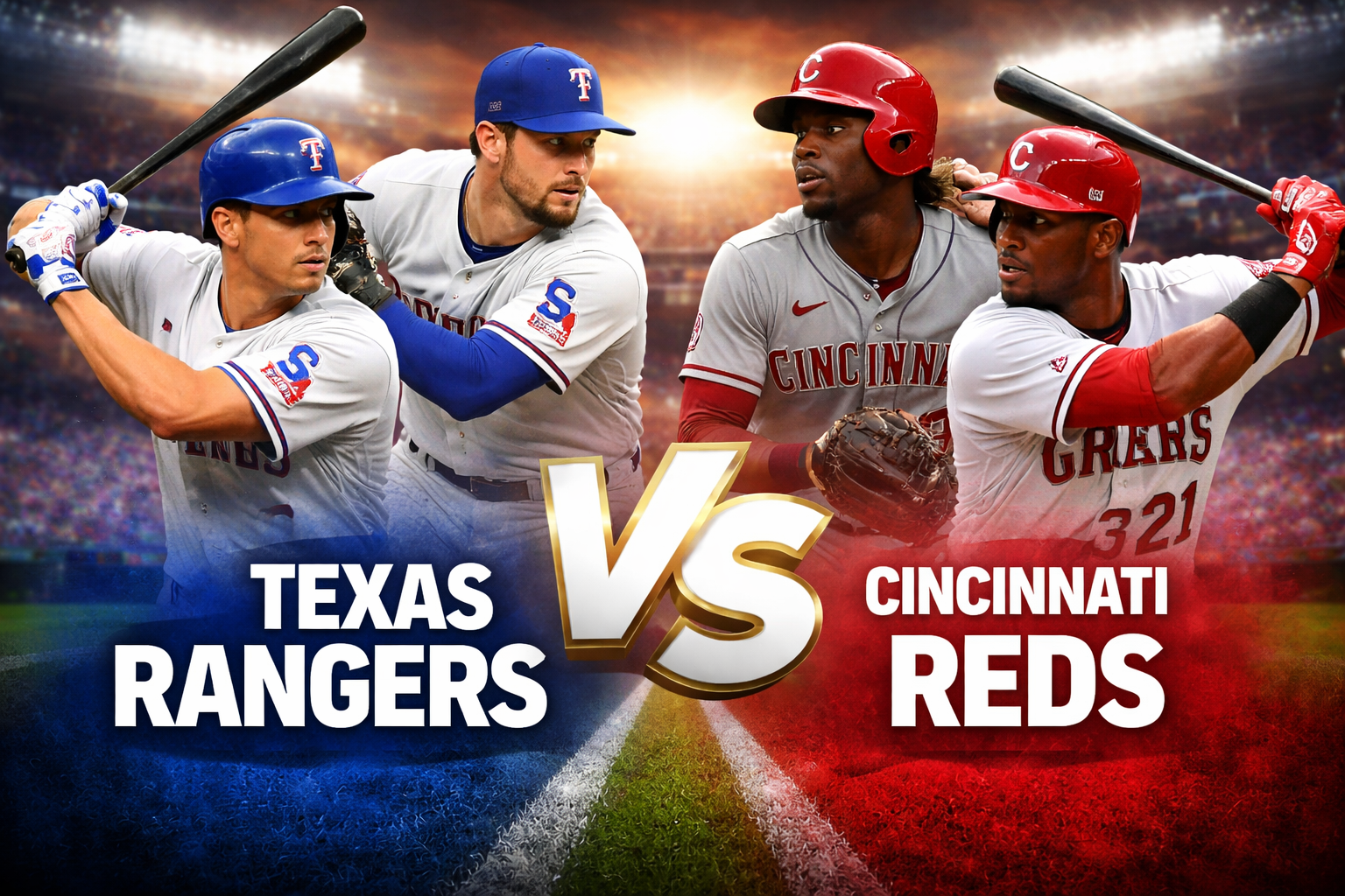 Texas Rangers vs Cincinnati Reds Match Player Stats