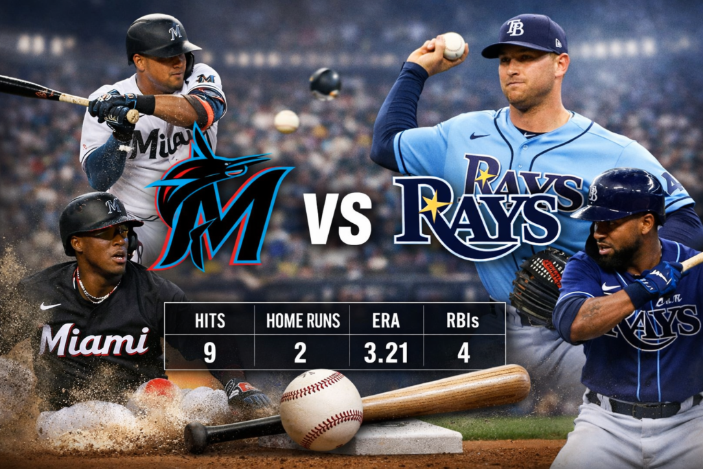 Miami Marlins vs Tampa Bay Rays Match Player Stats