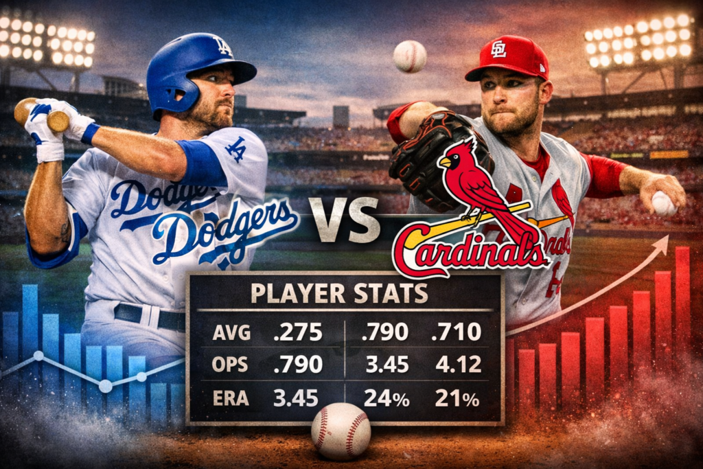 Dodgers vs St Louis Cardinals Match Player Stats (2026)