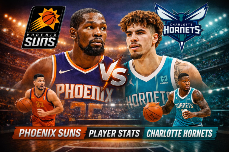 Phoenix Suns vs Charlotte Hornets Match Player Stats