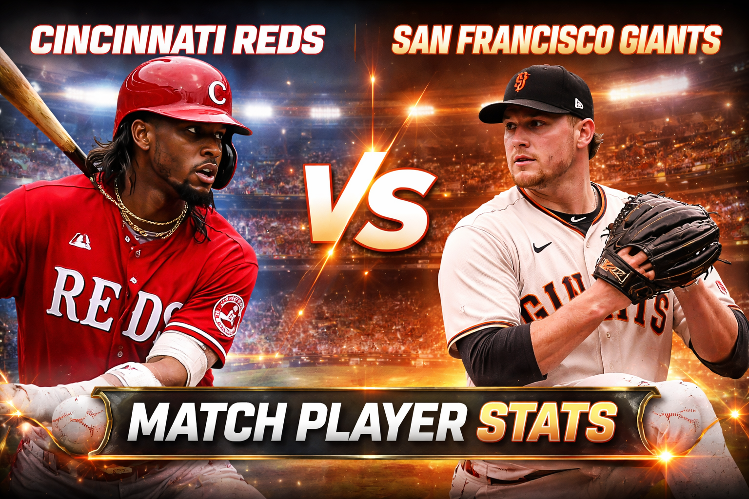 Cincinnati Reds vs San Francisco Giants Match Player Stats