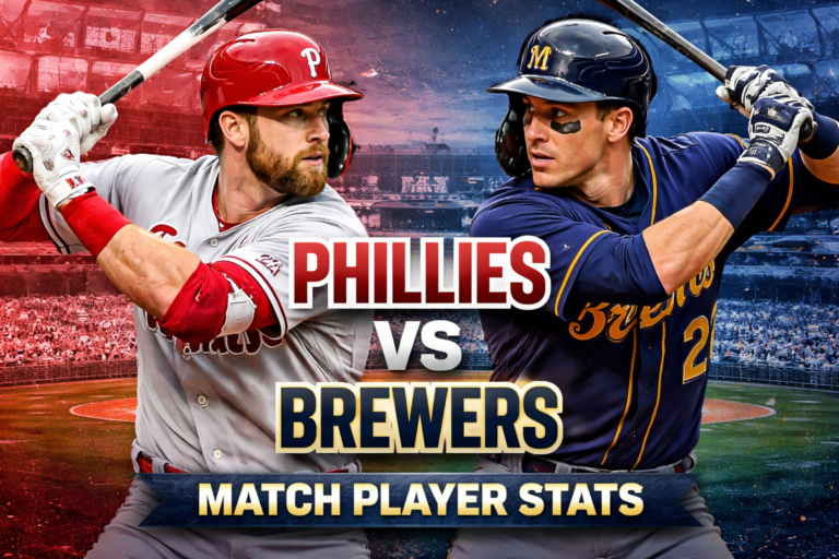 Phillies vs Milwaukee Brewers Match Player Stats Breakdown